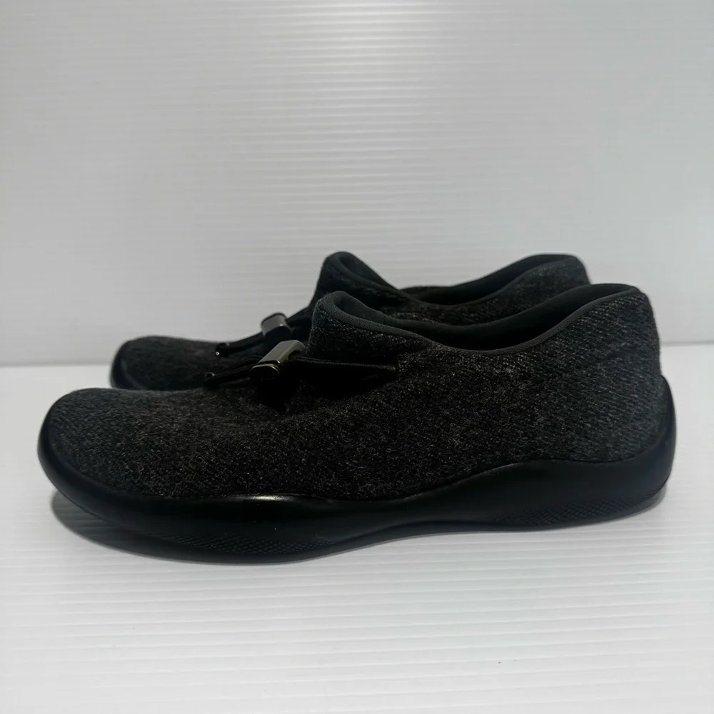 Prada Gray Wool Loafers Casual Shoes Size 36 - Picture 3 of 16